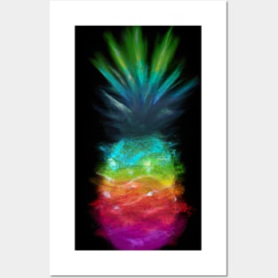 Rainbow Pineapple Posters and Art